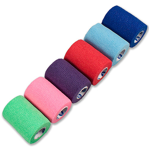 Dynarex Sensi-Wrap Self-Adherent Bandage Rolls - Latex-Free - Rainbow (3/Color) - 3" x 5 yd