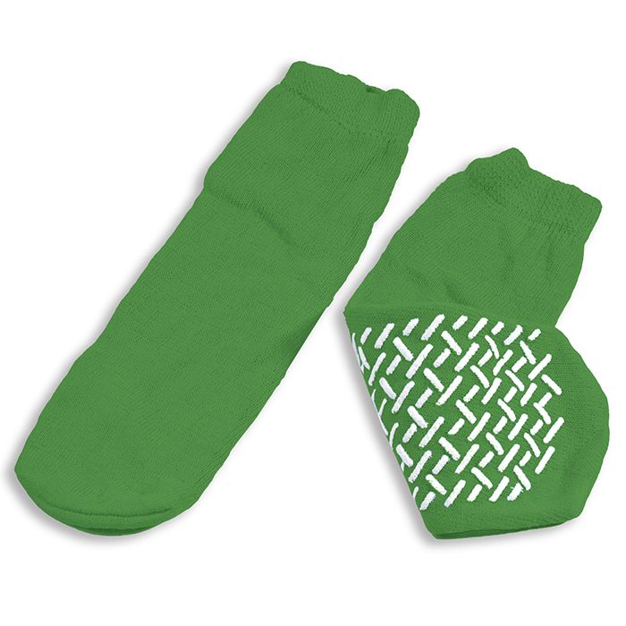 Dynarex Single-Sided Slipper Socks (48/Case)  Medium - Green