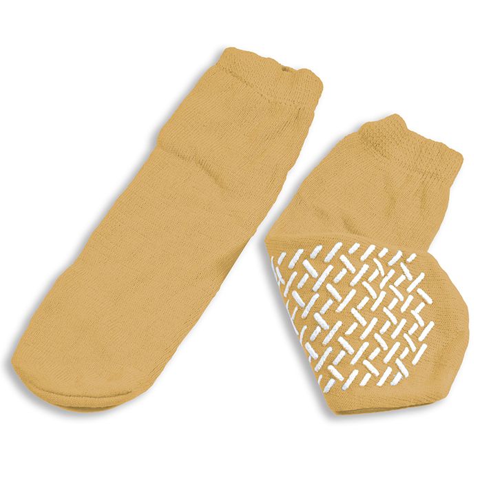 Dynarex Single-Sided Slipper Socks (48/Case)  X-Large - Beige