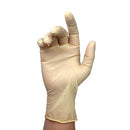 Dynarex Sterile Latex Exam Gloves - Powder-Free - curled hand