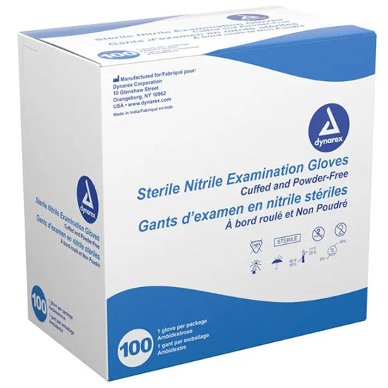 Dynarex Sterile Nitrile Exam Gloves 