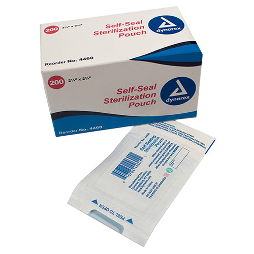 Dynarex Sterilization Pouches  2.25" x 2.75" (5000/Case)