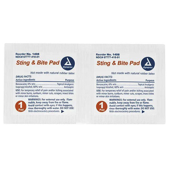 Dynarex Sting and Bite Pads