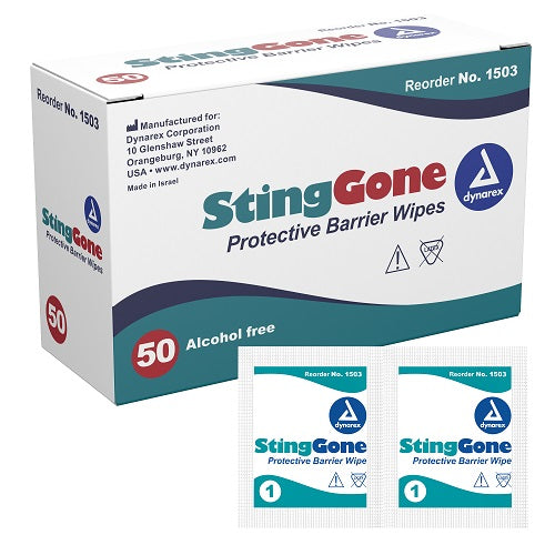Dynarex StingGone Protective Barrier Wipes