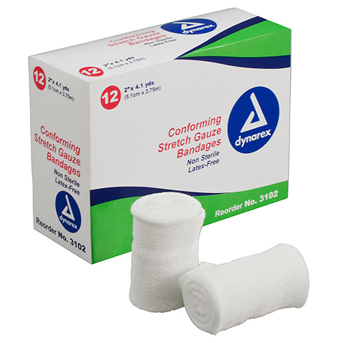 Dynarex Stretch Gauze Bandage Roll - Non-Sterile