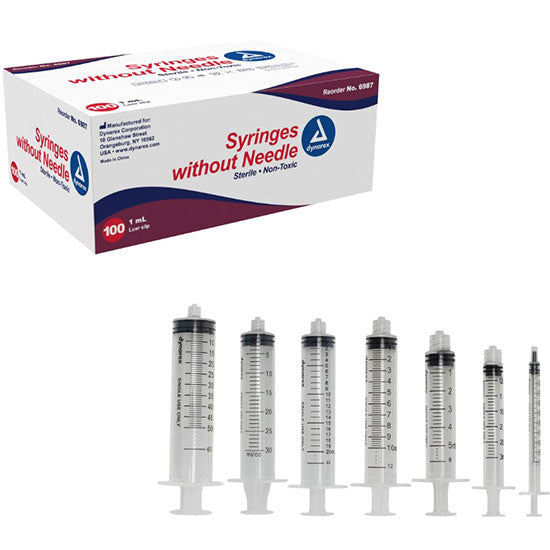 Dynarex Syringes Without Needle 