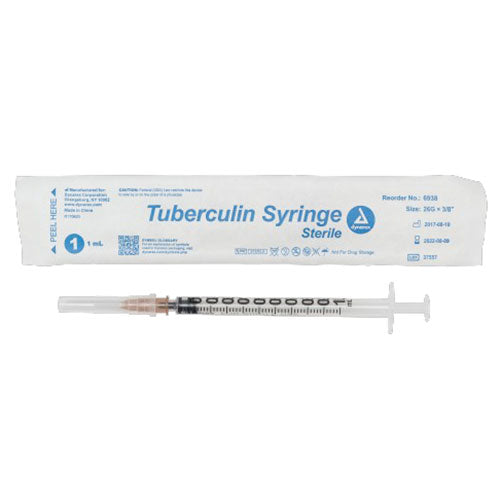 Dynarex Tuberculin Syringe (Non-Safety)  26 G, 3/8" Needle