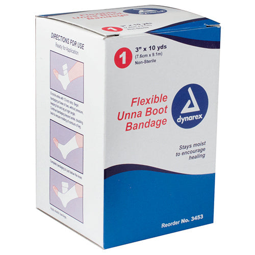 Dynarex Unna Boot Bandages (12/Case)  3" x 10 yd
