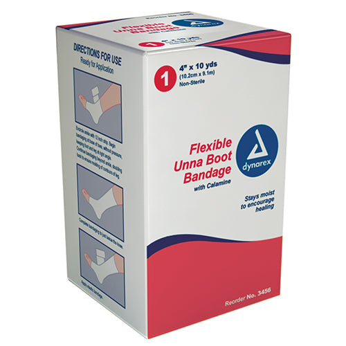 Dynarex Unna Boot Bandages (12/Case)  With Calamine - 4" x 10 yd