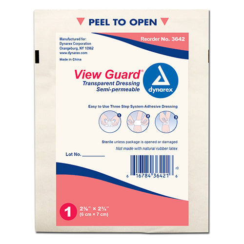 Dynarex View Guard Transparent Dressings - 2.8" x 2.75"  (400/Case)