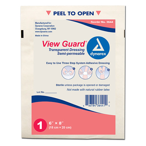 Dynarex View Guard Transparent Dressings - 6" x 8"  (80/Case)