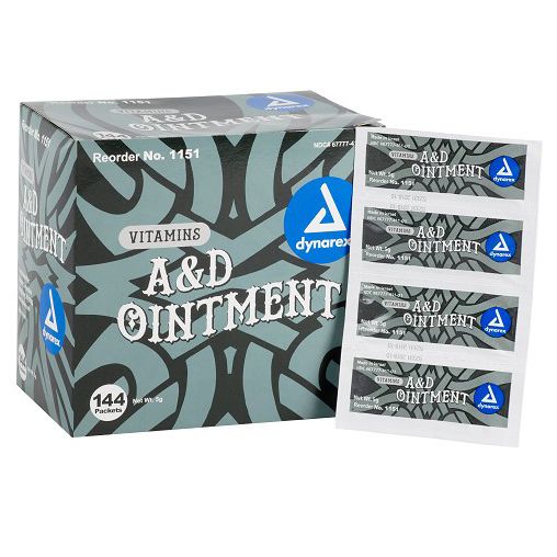 Dynarex Vitamins A & D Ointment  Without Lanolin - 5 g Packet (864/Case)