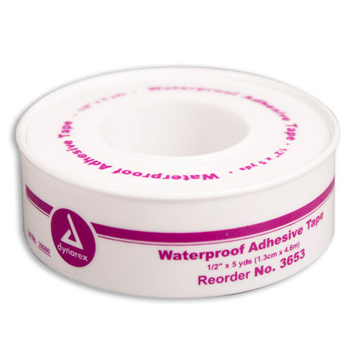 Dynarex Waterproof Adhesive Tape Spool - 0.5" x 5 yd