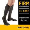 3M Futuro Lifestyle Compression Firm Dress Socks for Men, Black, X-Large (Box of 12 Pairs)