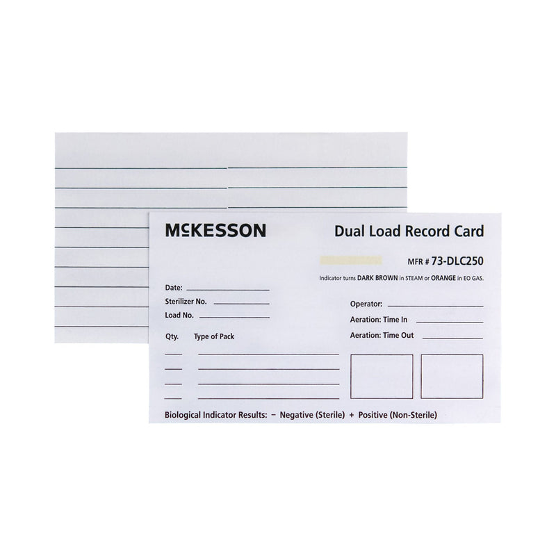 McKesson Sterilization Record Card (250/PK) 