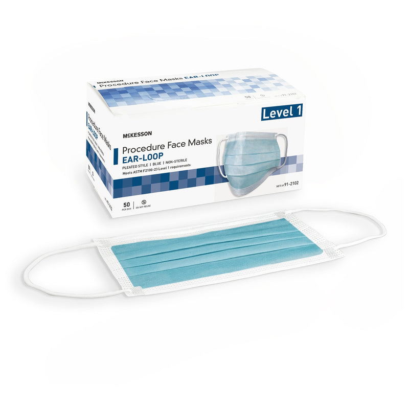 McKesson Brand McKesson ASTM Level 1 Medical Face Masks, Blue (500/CS) 