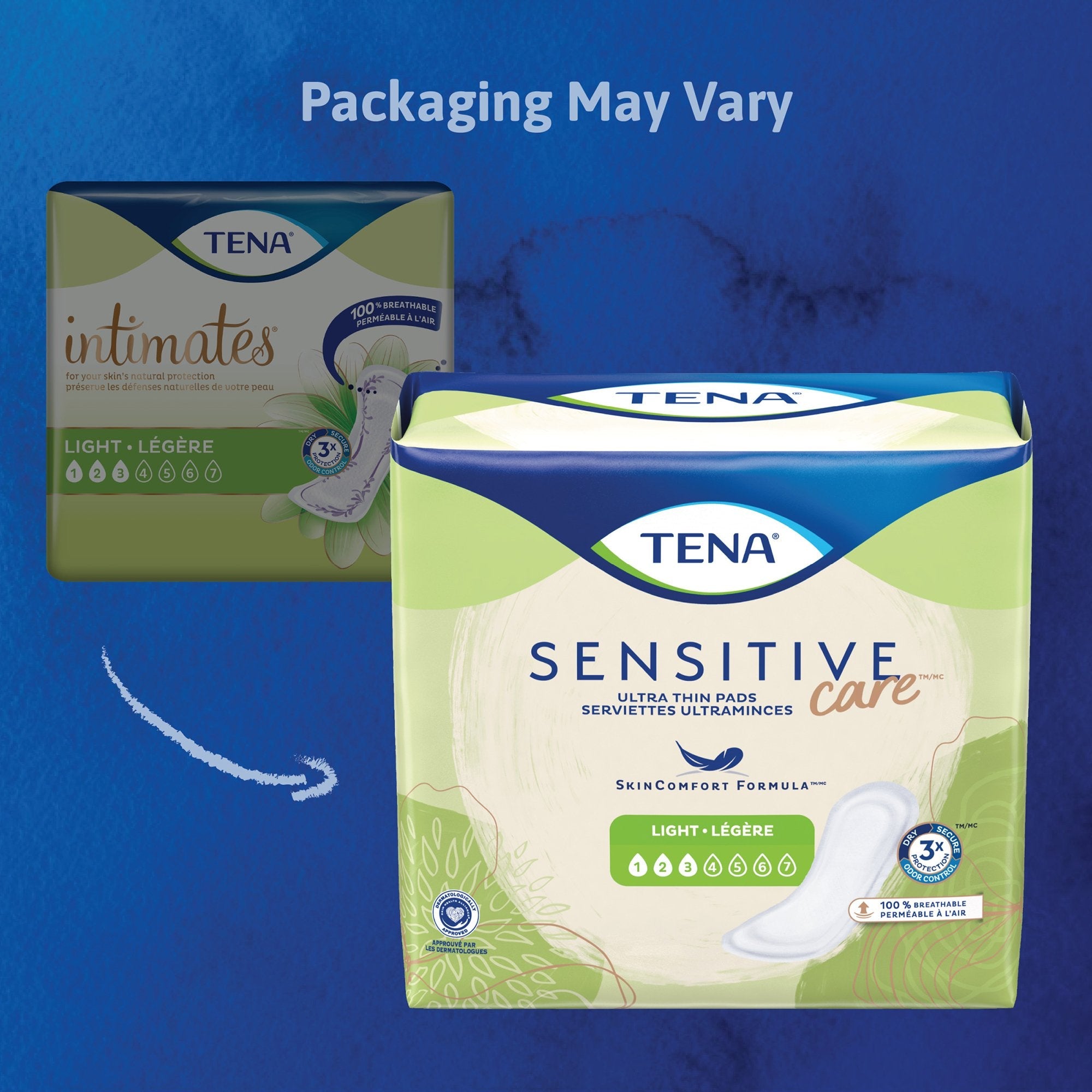Essity HMS North America Inc Tena Sensitive Care Ultra Thin Light Regular Bladder Control Pad, 9-Inch Length (180/CS) 