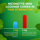 Nicorette Nicotine Polacrilex Lozenges 4 mg, Coated Ice Mint (Carton of 20)