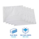 Essendant Co/United Stationers Trash Bag Boardwalk 60 gal. 0.70 mil 38 X 58 Inch White Industrial Strength Star Seal Bottom Flat Pack (100/CS) 