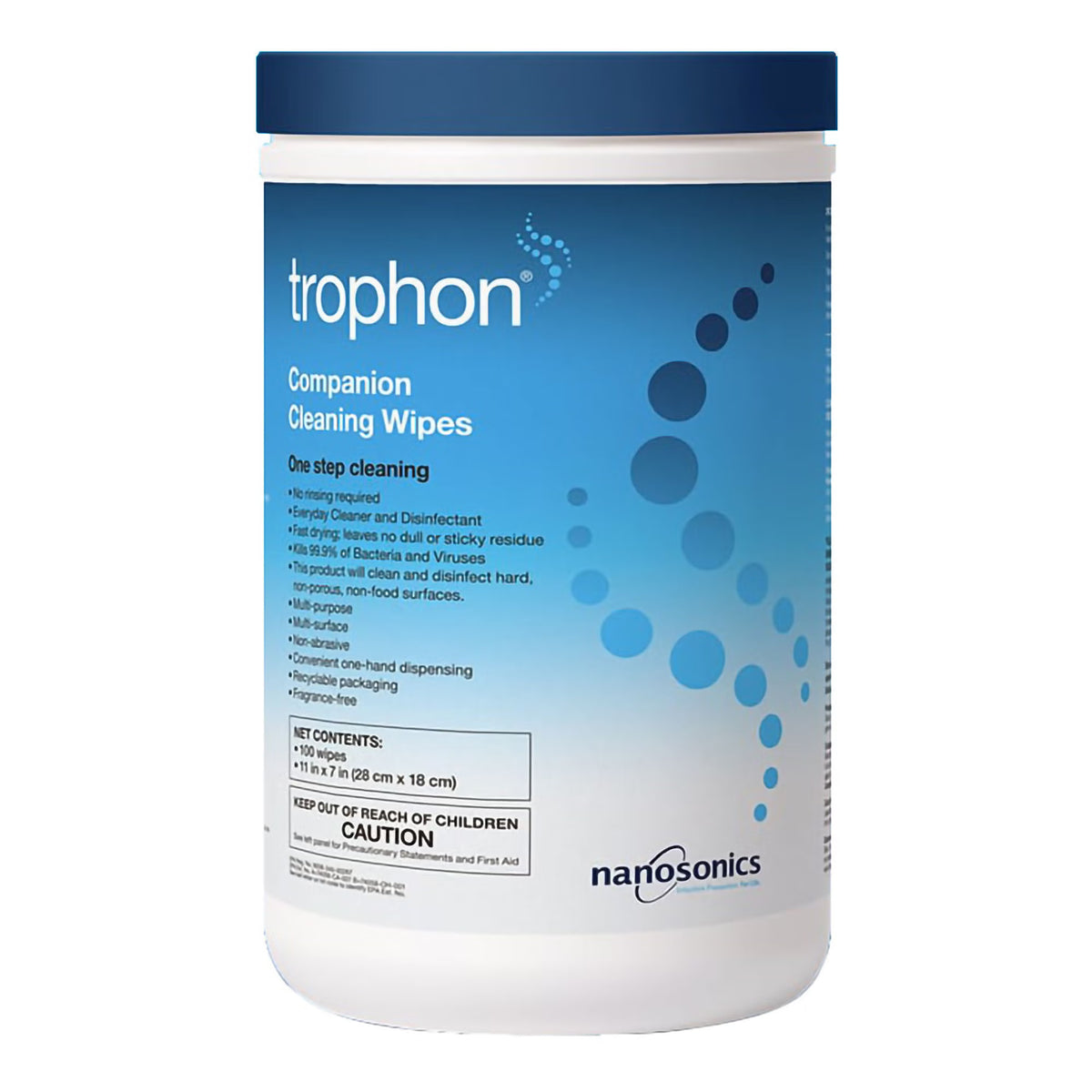 Cleaning Wipe trophon 100 Count For trophon2 Ultrasound Probe (Case of 600)