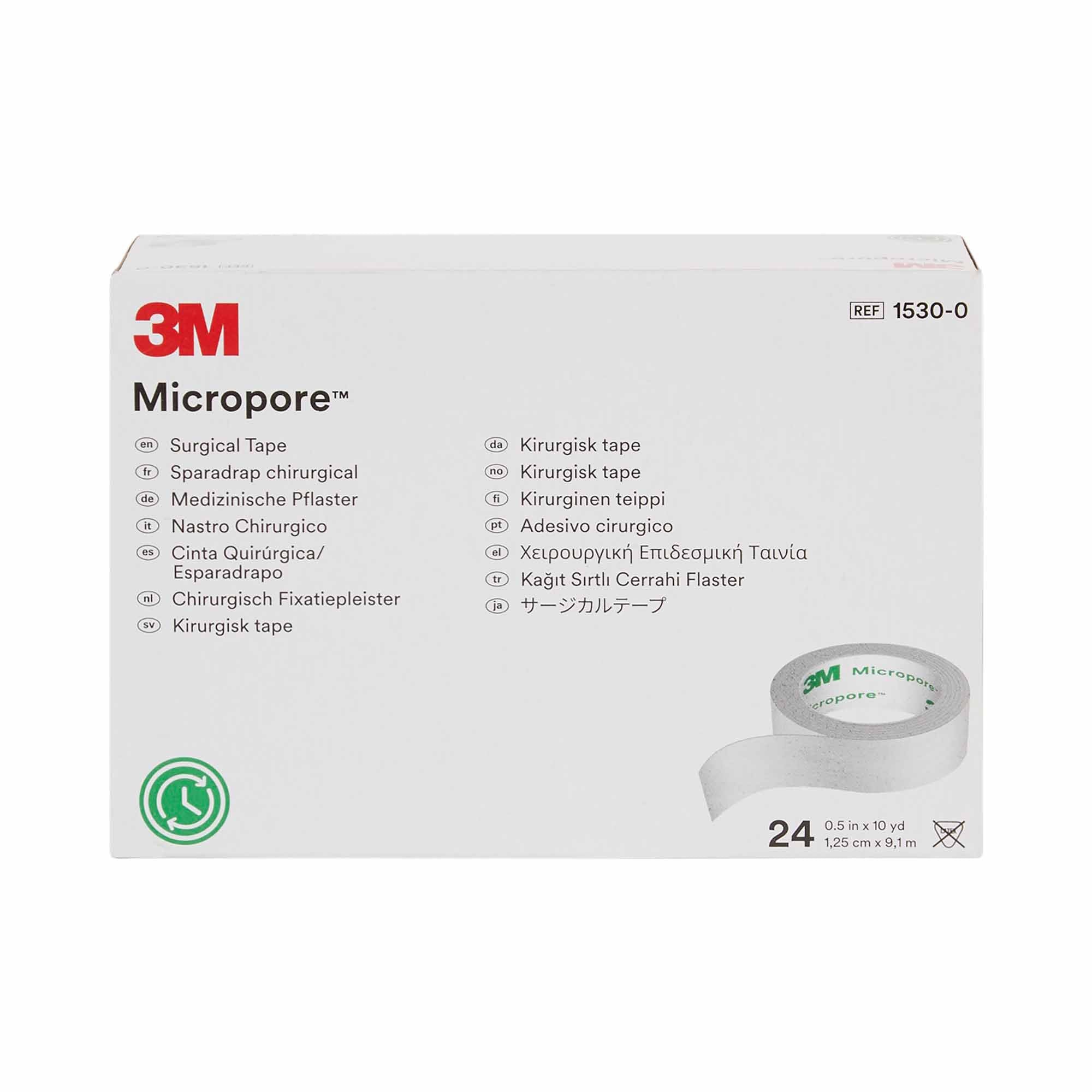 Solventum Corporation 3M Micropore Paper Medical Tape, 1/2 Inch x 10 Yard, White (240/CS) 