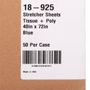 McKesson Brand McKesson Blue Flat Stretcher Sheet, 40 x 72 Inch (50/CS) 