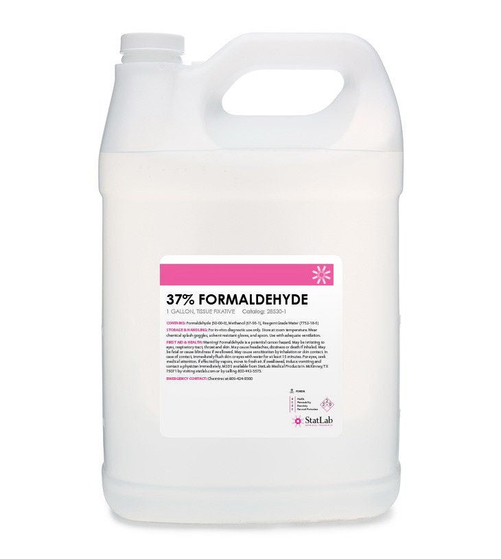 Histology Reagent Formaldehyde with Methanol 37% 1 gal. (Each) 