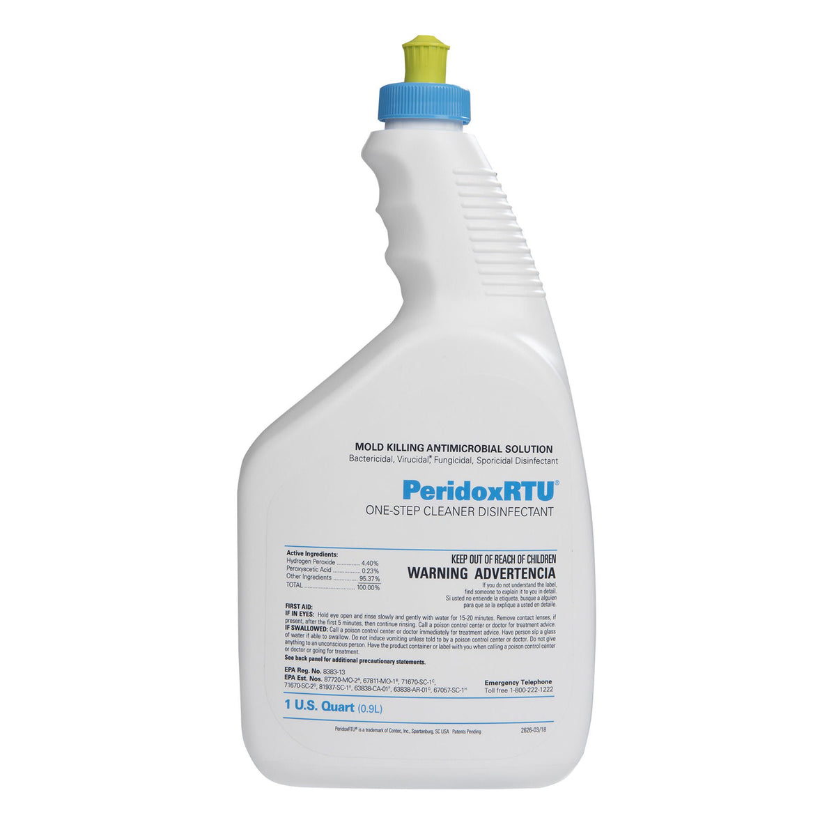 PeridoxRTU Sporicidal Peroxide Based Surface Disinfectant Cleaner, 32 ounces (Case of 6)