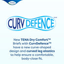 Essity HMS North America Inc Tena Dry Comfort Briefs with Curvdefence, Medium, 32 – 44 Inch, Five Drops (80/CS)