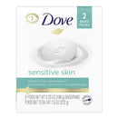 Soap Dove Sensitive Skin Bar 4.25 oz. Individually Wrapped Unscented (Pack of 2)