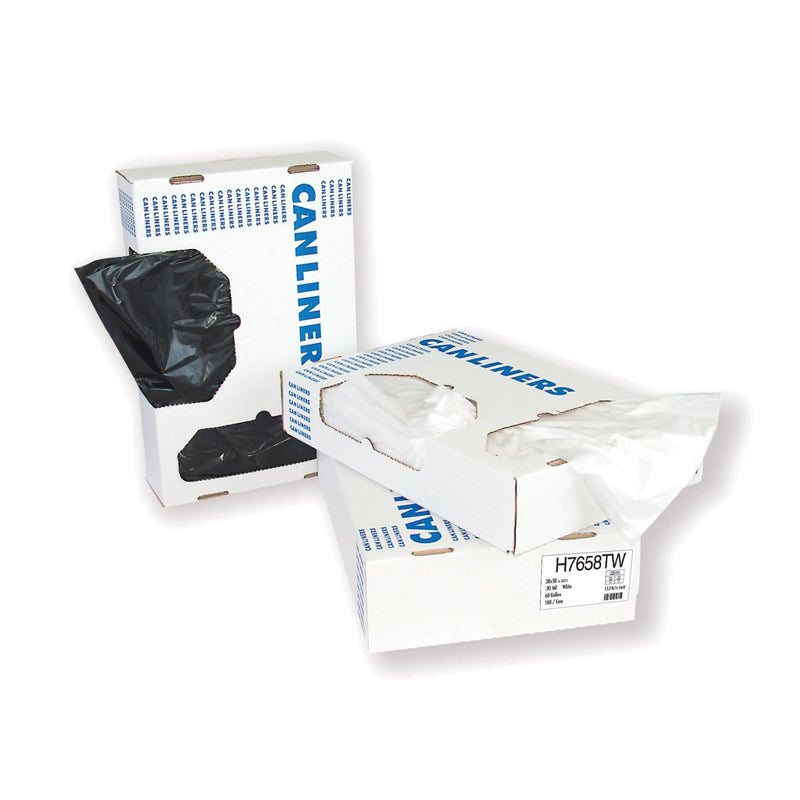 Heritage Super Tuf Trash Bag, White, 45-gallon Capacity (Case of 100)