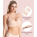 Root Technology Ltd Nursing Bra Momcozy Jelly Strip 34 to 36 Inch Chest Medium Beige Back Hook and Eye Closure Adjustable Shoulder Strap 