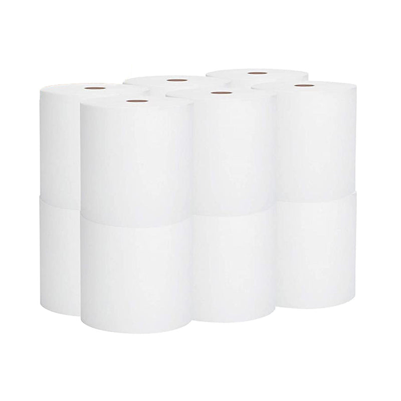 Scott Paper Towels, Hardwound, Continuous Roll, 8", White (Case of 12 Rolls)