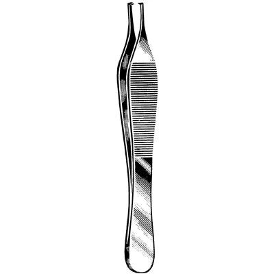 Surgi-OR Adson Tissue Forceps - 4-3/4", Straight, 1x2 Teeth - 95-775