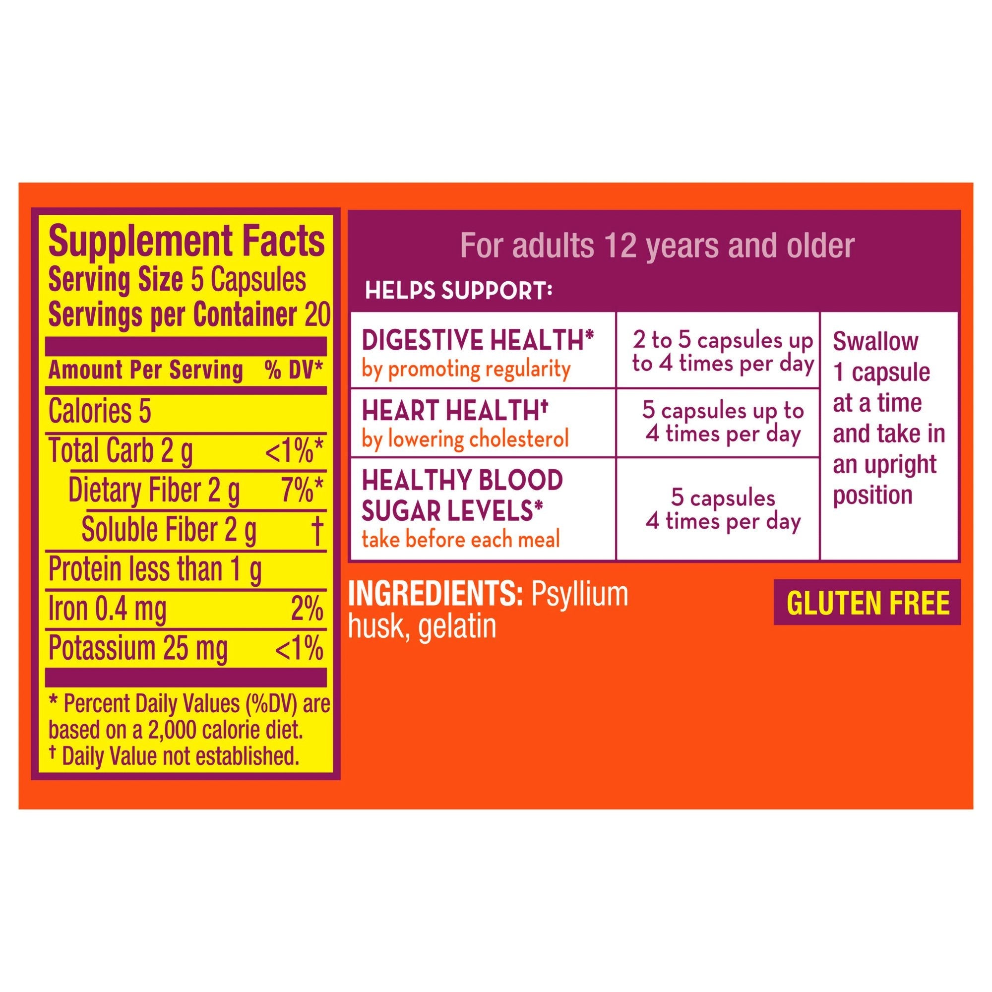 Procter & Gamble Metamucil 3 in 1 Fiber Capsules 