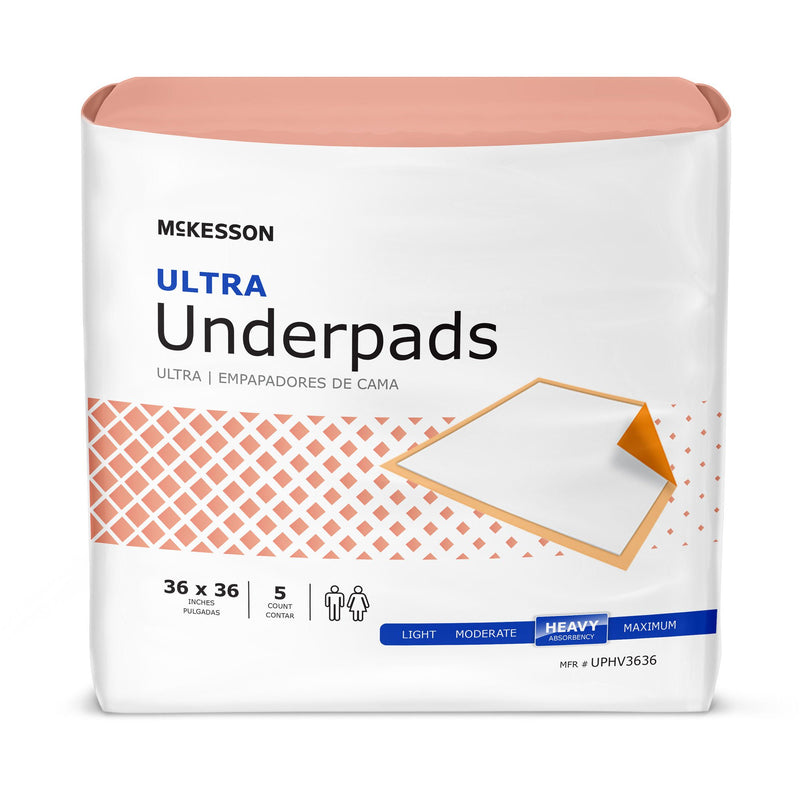 McKesson Ultra Heavy Absorbency Underpad, 36 x 36 Inch (Case of 50)