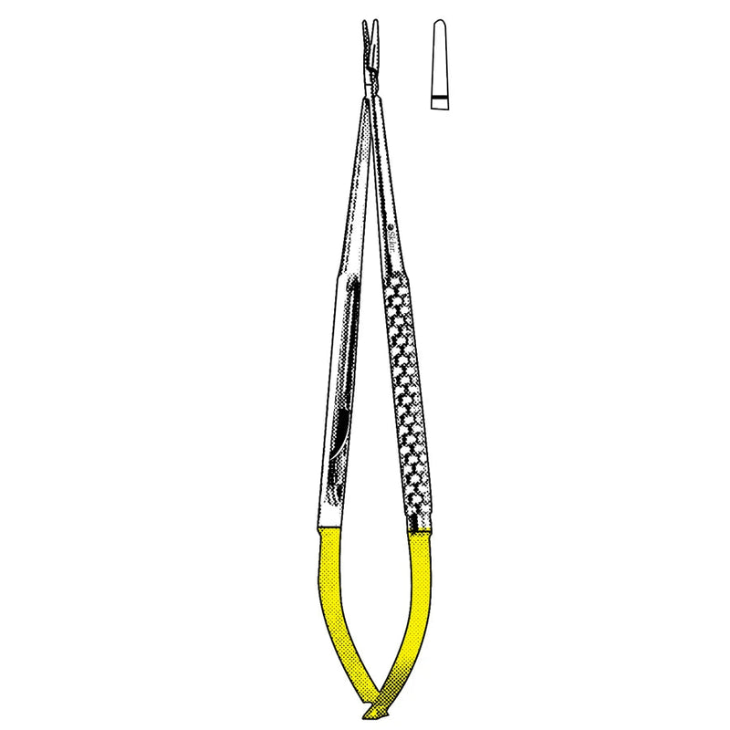 Sklar TC Toledo Micro Needle Holder - 7", Straight, Smooth, with Catch - 98-9310 
