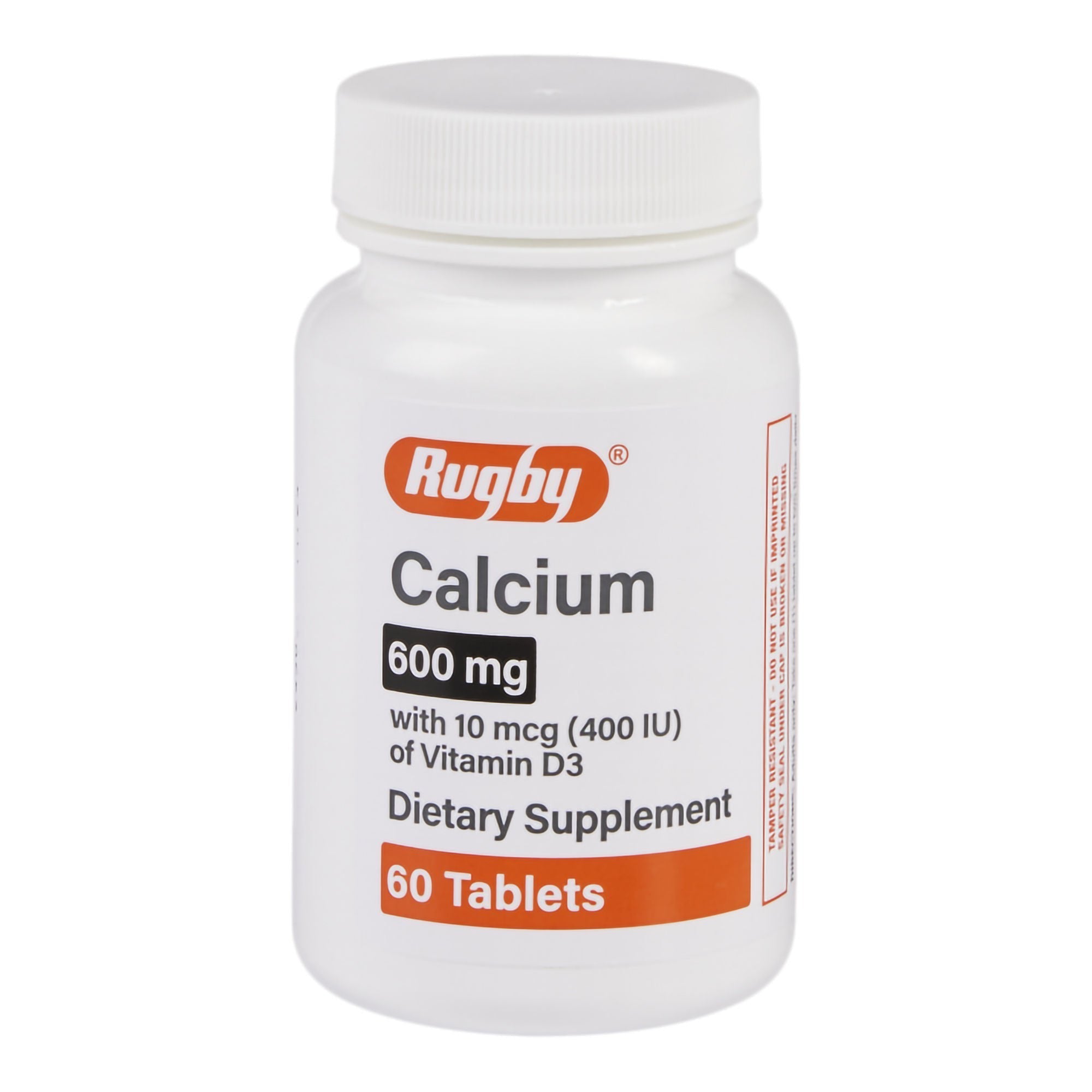 Rugby Calcium / Vitamin D-3 Tablet (Bottle of 60) 