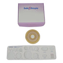 Safe N Simple Ostomy Barrier Precut, Extended Wear Adhesive Tape Collar 57 mm Flange Red Code System 1-1/4 Inch Opening 5 X 5 Inch (40/CS) 