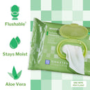 McKesson Flushable* Wet Wipes XL - Unscented, 48 Wipes per Pack (Case of 576)