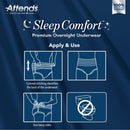 Attends Healthcare Products Attends Sleep Comfort Premium Overnight Underwear, Medium, 24 – 44 Inches (72/CS) 