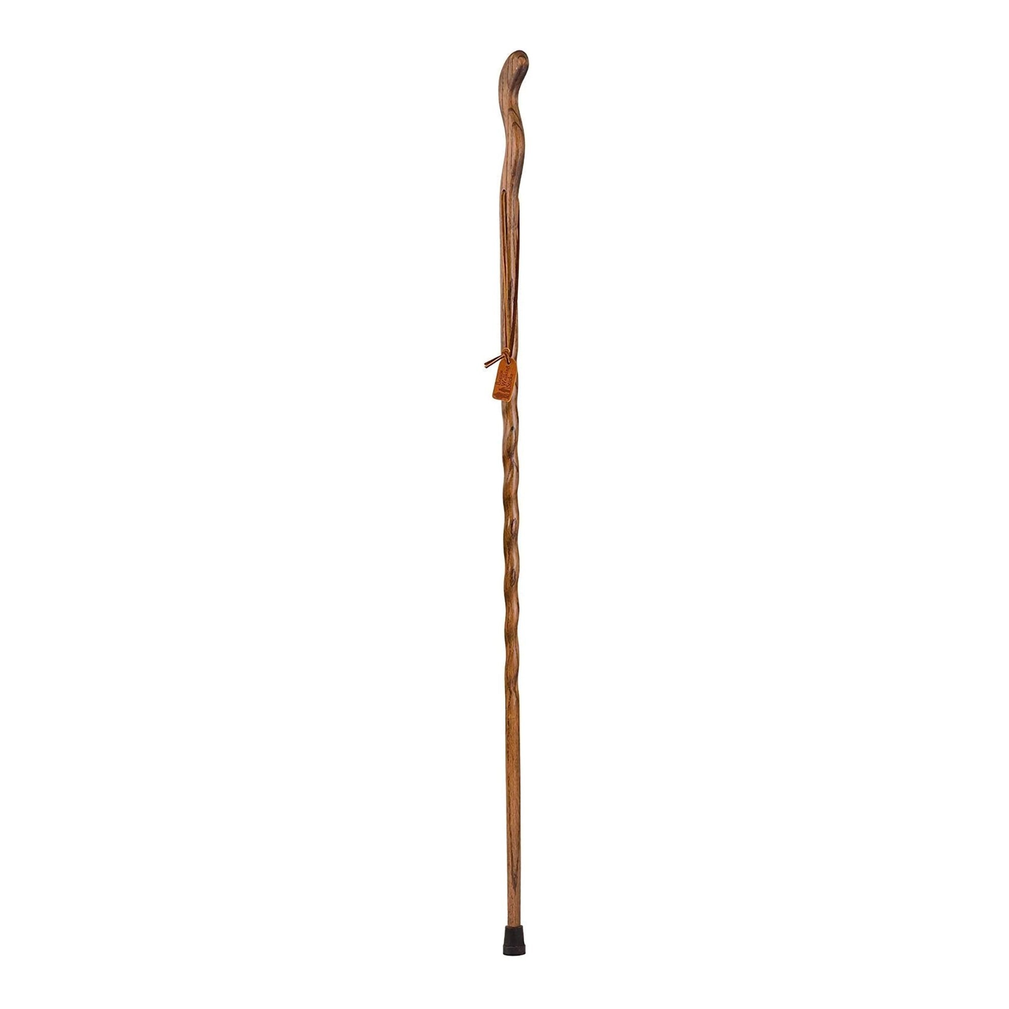 Mabis Healthcare Brazos Twisted Oak Ergonomic Fitness Handcrafted Walking Stick, 58-Inch 