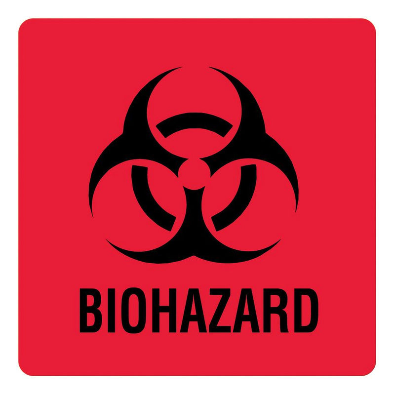 UAL Biohazard / Symbol Pre-Printed Label, 3 x 3 Inch (Pack of 20)