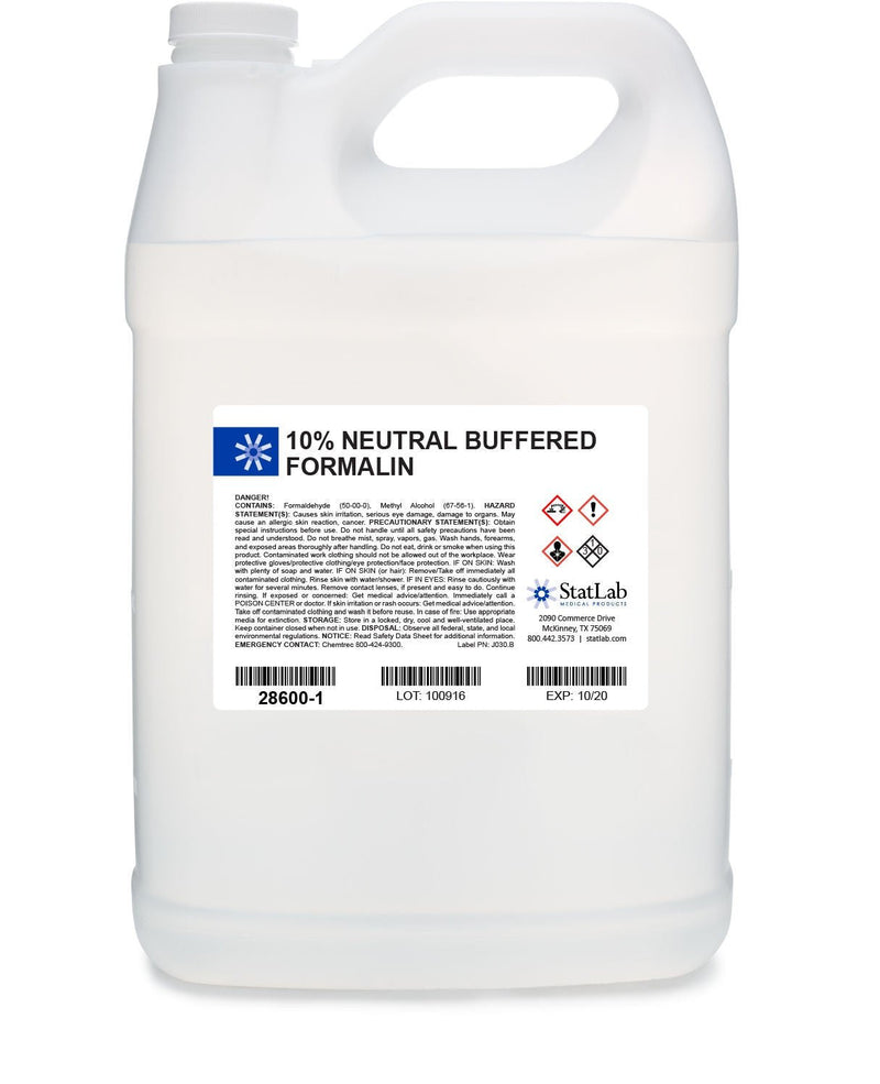Histology Reagent Neutral Buffered Formalin Fixative 10% 1 gal. (Case of 4) 