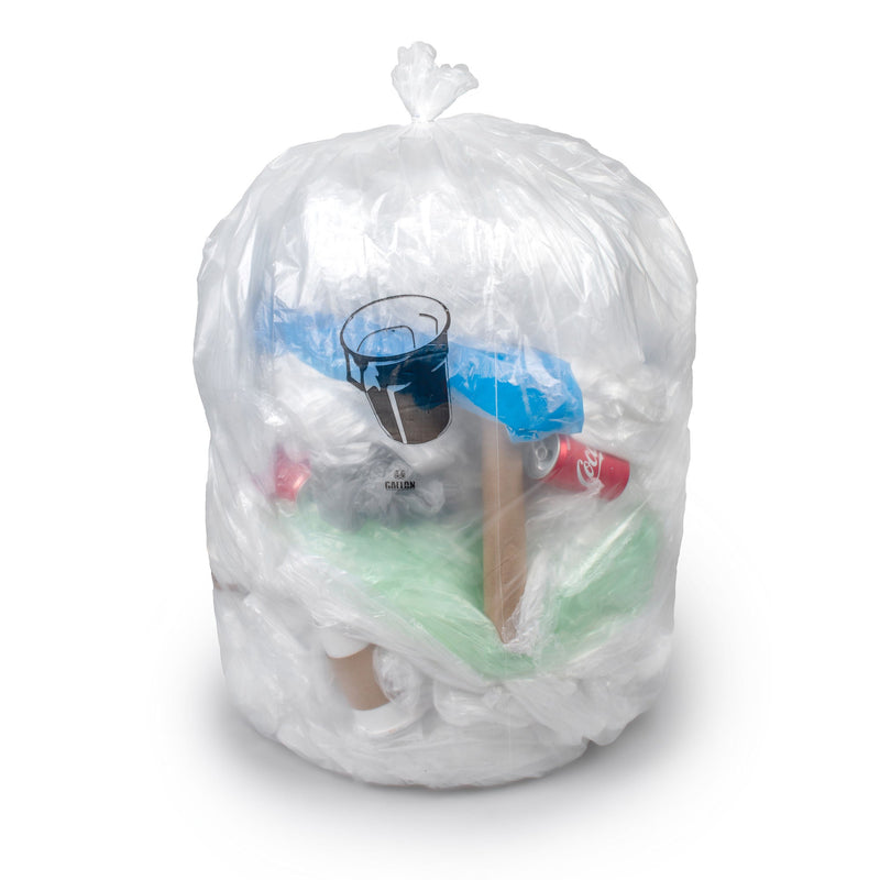 Colonial Bag Heavy Duty Trash Bag, Clear, 15-gallon Capacity (Case of 500)