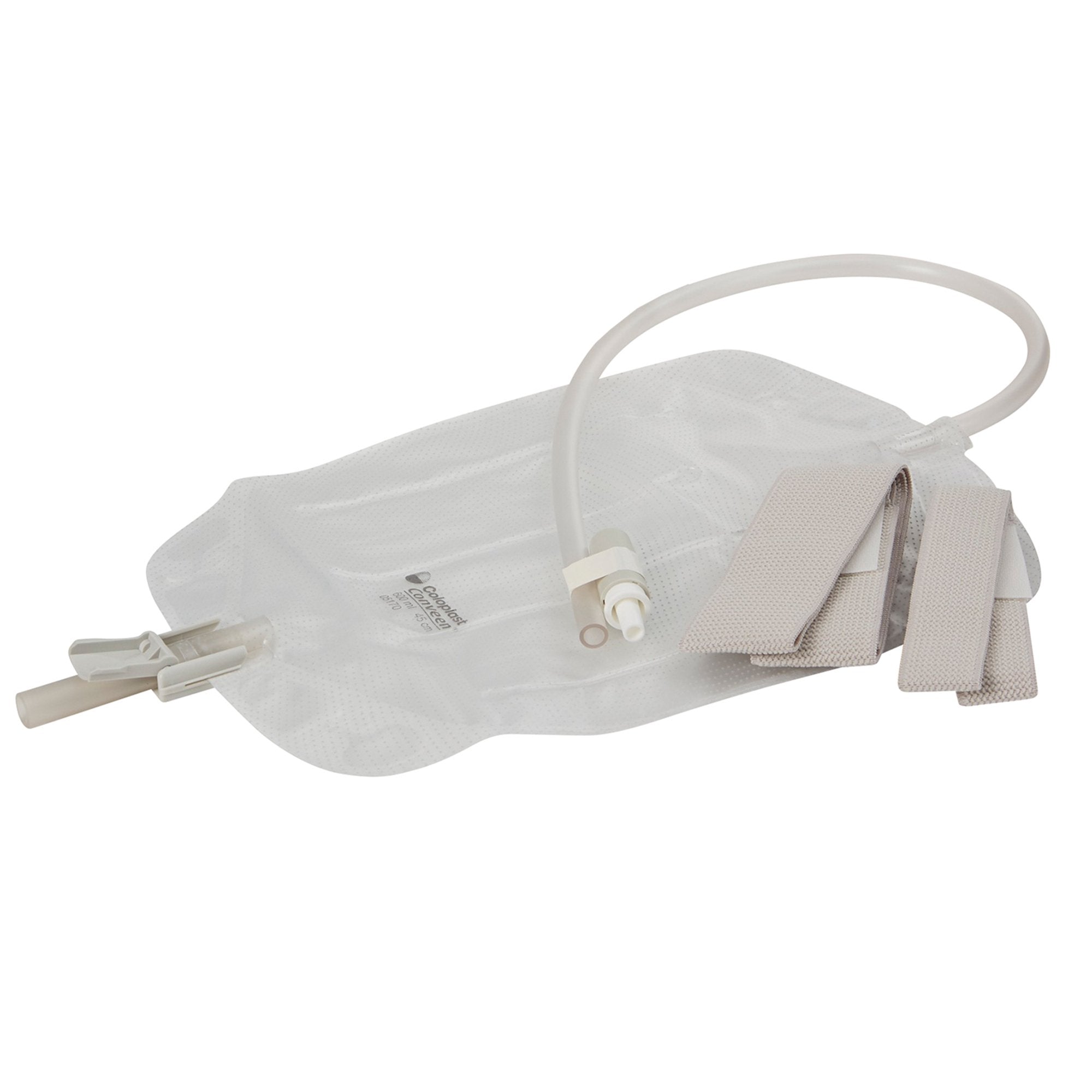 Coloplast Conveen Contour Urinary Leg Bag: Anti-Reflux Valve, Polyethylene/Flocked, 600mL (10/BX) 