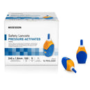 McKesson Pressure Activated Safety Lancets, 26 Gauge, Blue (Case of 2000)