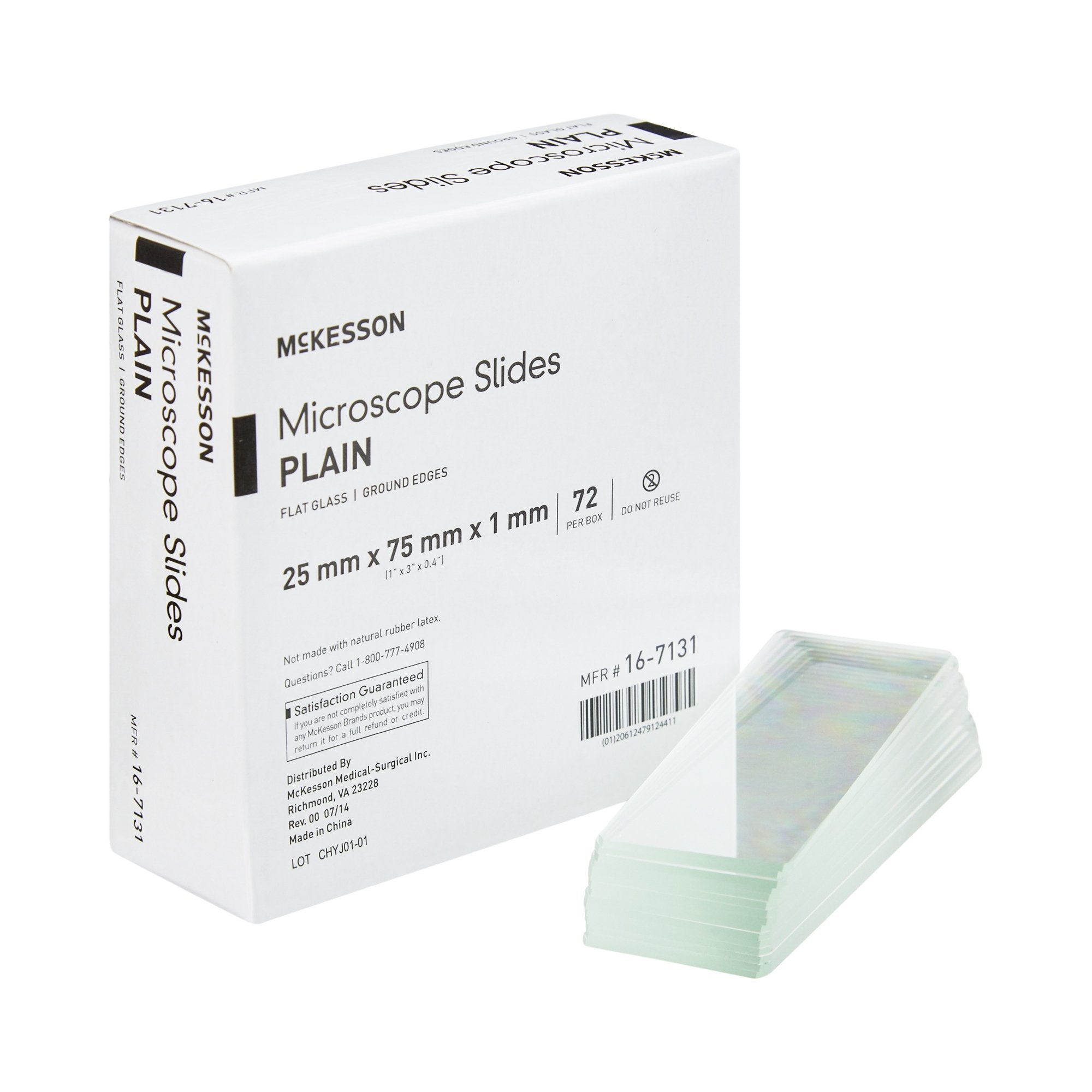 McKesson Brand McKesson Plain Microscope Slide, 1 x 3 Inch (20/CS)