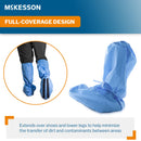 Boot Cover McKesson One Size Fits Most Knee High Foam Traction Strip Sole Blue NonSterile (Case of 120)