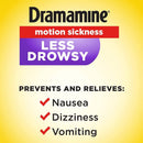 Dramamine Motion Sickness Meclizine Antiemetic Less Drowsy Tablets (8/BX) 